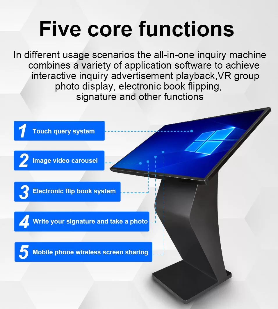 Information kiosk-interactive kiosks-touch screen kiosk-digital wayfinding signage-five core functions