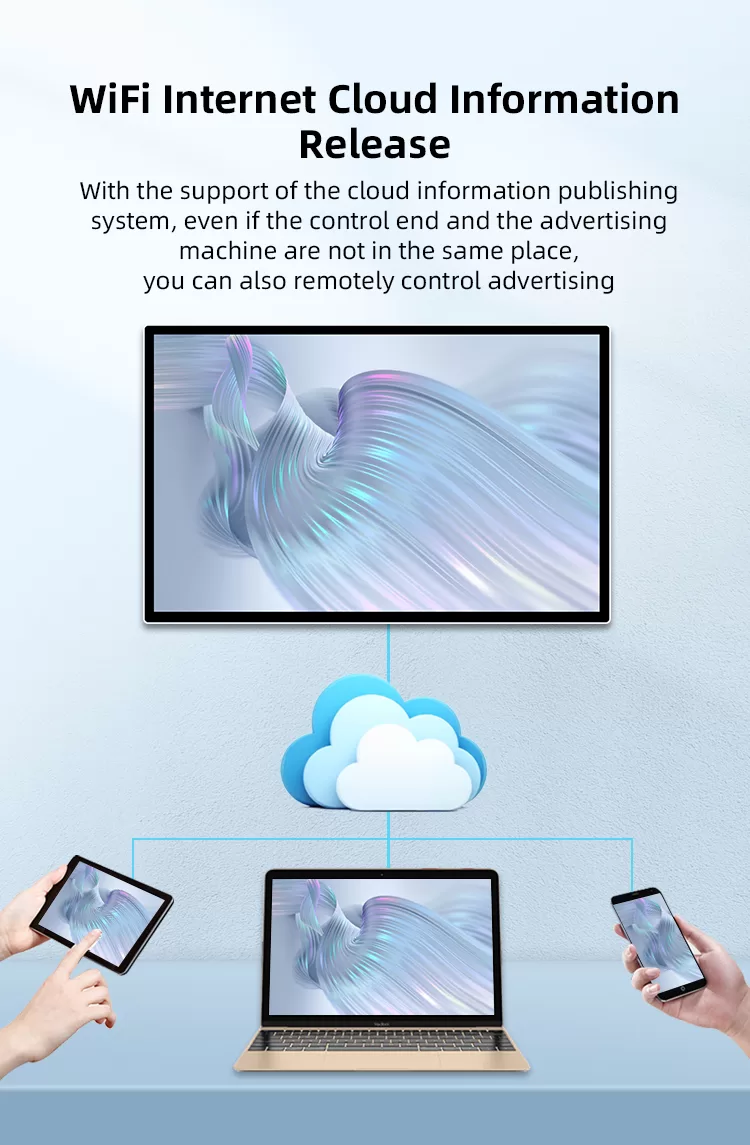 Wall mounted digital display screen- digital display screen advertising-digital signage solution providers-CMS Cloud release